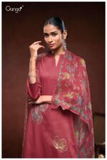 My Fashion Road Ganga Fashion Ilah Cotton Satin Premium Design Suit | S3197 – D