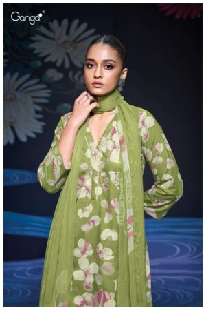 My Fashion Road Ganga Fashion Kadian Premium Cotton Ladies Suit  | S3246 – B