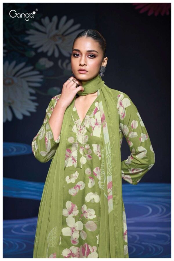 My Fashion Road Ganga Fashion Kadian Premium Cotton Ladies Suit  | S3246 – B