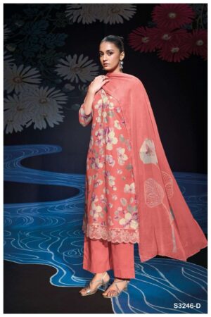 My Fashion Road Ganga Fashion Kadian Premium Cotton Ladies Suit  | S3246 – D