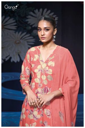 My Fashion Road Ganga Fashion Kadian Premium Cotton Ladies Suit  | S3246 – D