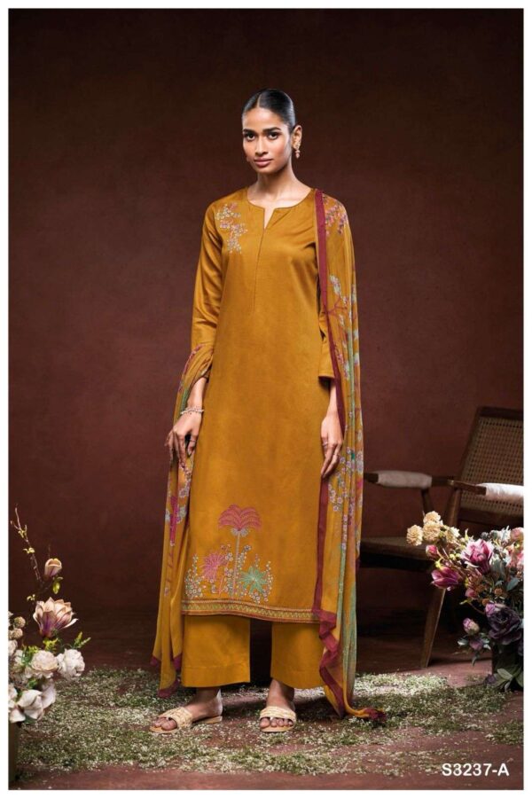 My Fashion Road Ganga Fashion Lemei Cotton Satin Fancy Suit  | S3237 – A