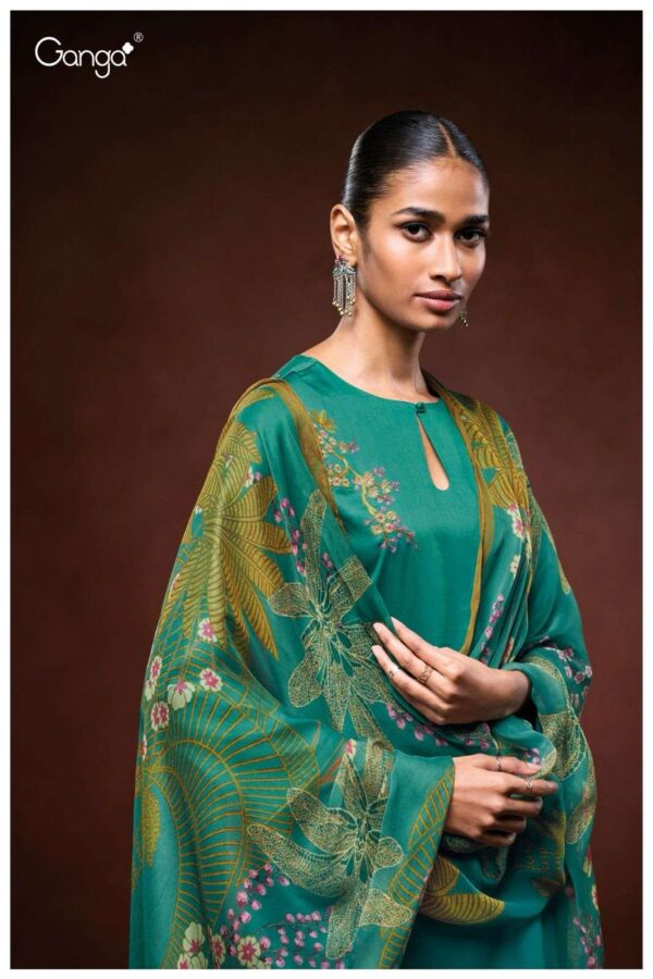 My Fashion Road Ganga Fashion Lemei Cotton Satin Fancy Suit  | S3237 – D