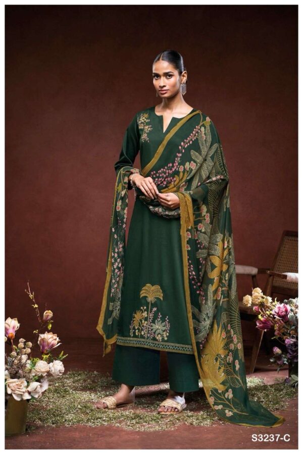 My Fashion Road Ganga Fashion Lemei Cotton Satin Fancy Suit  | S3237 – C
