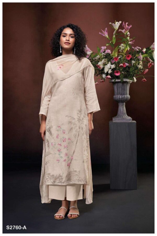 My Fashion Road Ganga Fashion Levelle Fancy Linen Cotton Suit | S2760 – A