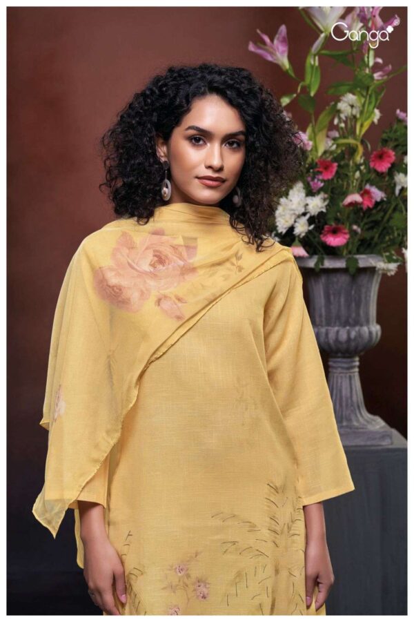 My Fashion Road Ganga Fashion Levelle Fancy Linen Cotton Suit | S2760 – B