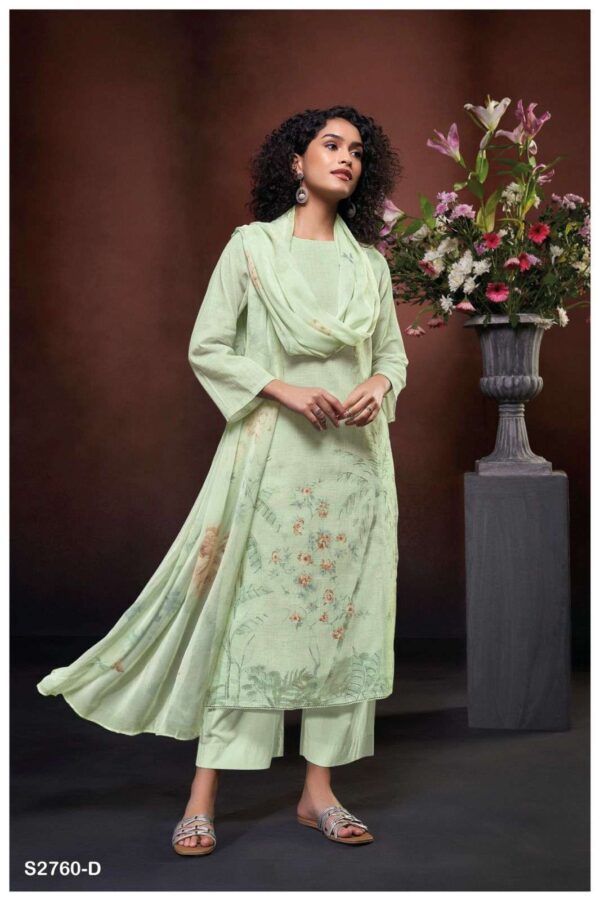 My Fashion Road Ganga Fashion Levelle Fancy Linen Cotton Suit | S2760 – D