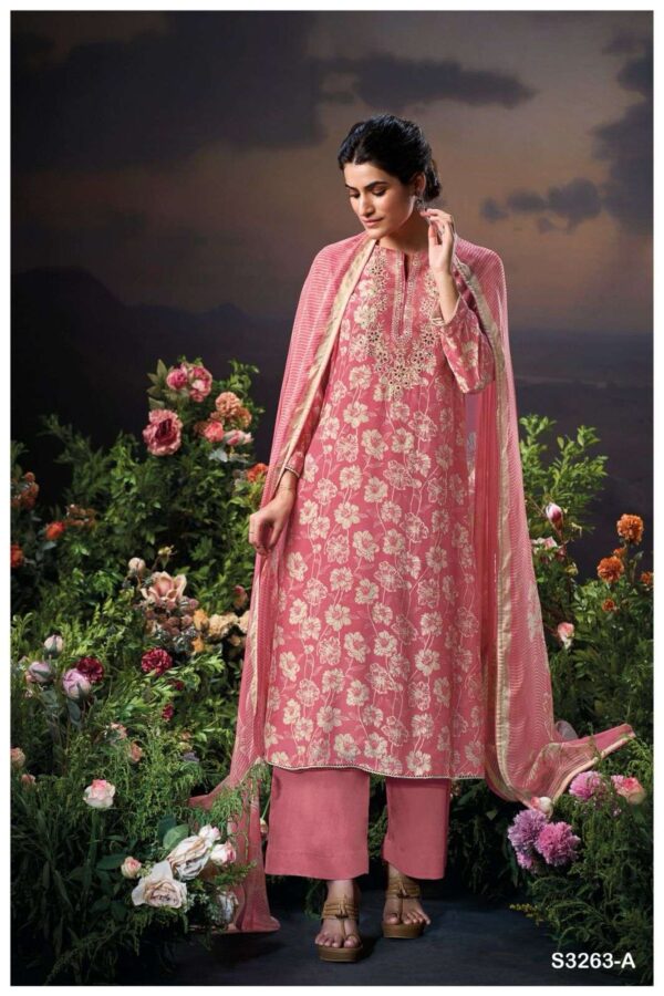 My Fashion Road Ganga Fashion Terina Pure Viscose Muslin Premium Suit | S3263 – A