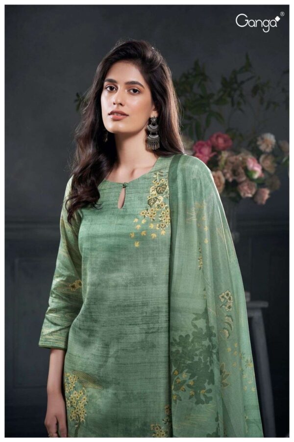 My Fashion Road Ganga Fashion Yen Premium Design Satin Cotton Suit | S2782-C