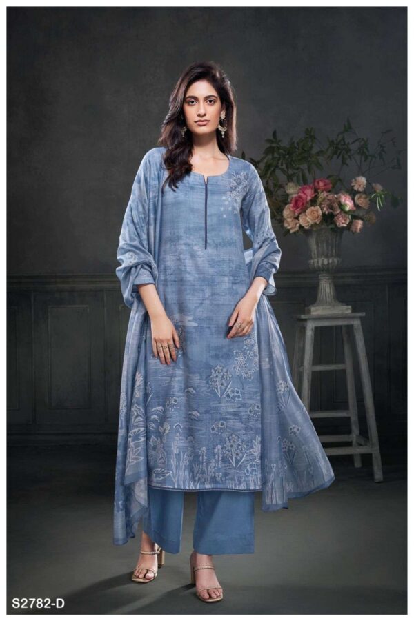 My Fashion Road Ganga Fashion Yen Premium Design Satin Cotton Suit | S2782-D