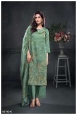 My Fashion Road Ganga Fashion Yen Premium Design Satin Cotton Suit | S2782-C