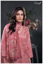 My Fashion Road Ganga Fashion Yen Premium Design Satin Cotton Suit | S2782-A