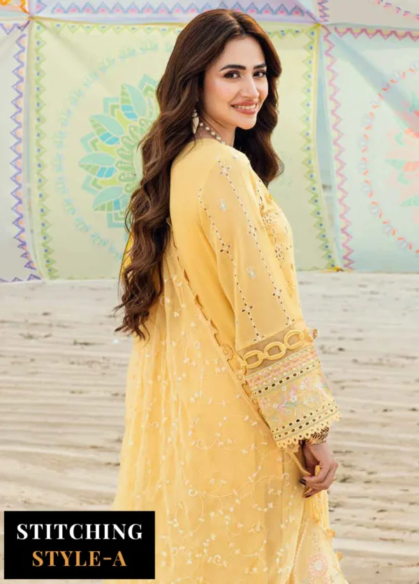 My Fashion Road Nureh Chikankari Swiss Unstitched Lawn 2025 | NE-144