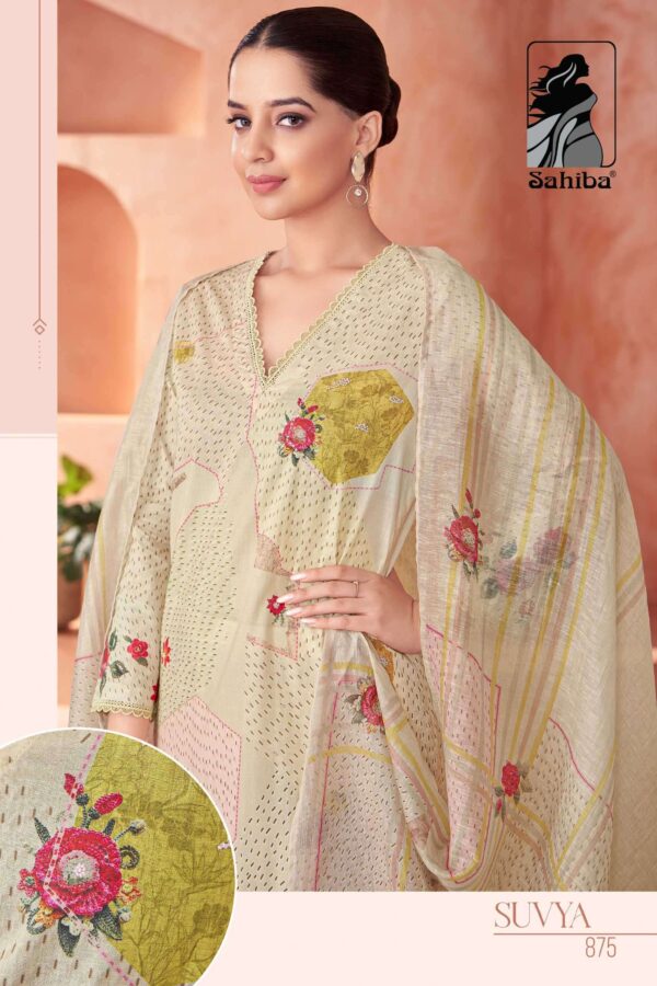 My Fashion Road Sahiba Suvya Digital Prints Fancy Work Cotton Ladies Suit  – 875