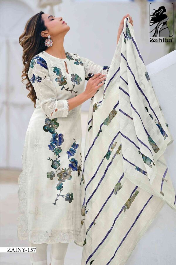 My Fashion Road Sahiba Zainy Exclusive Pure Linen Salwar Suit  – 157