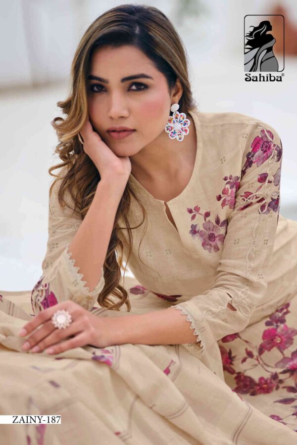 My Fashion Road Sahiba Zainy Exclusive Pure Linen Salwar Suit  – 187