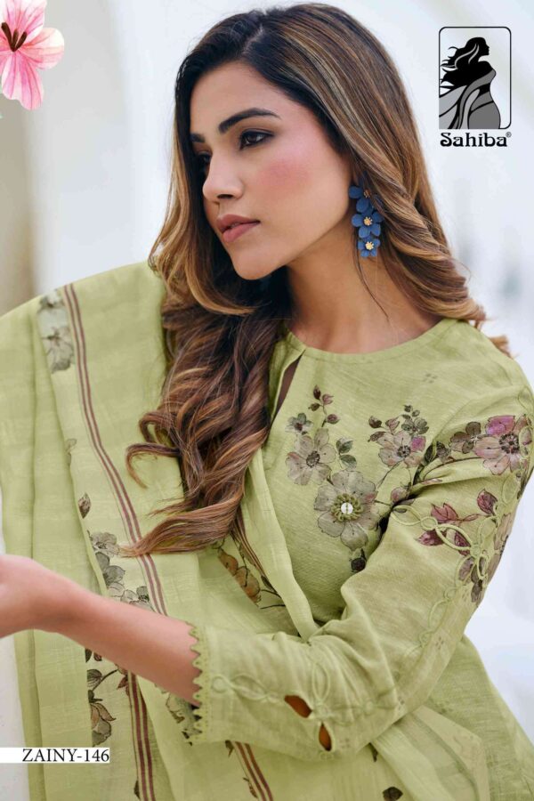My Fashion Road Sahiba Zainy Exclusive Pure Linen Salwar Suit  – 146