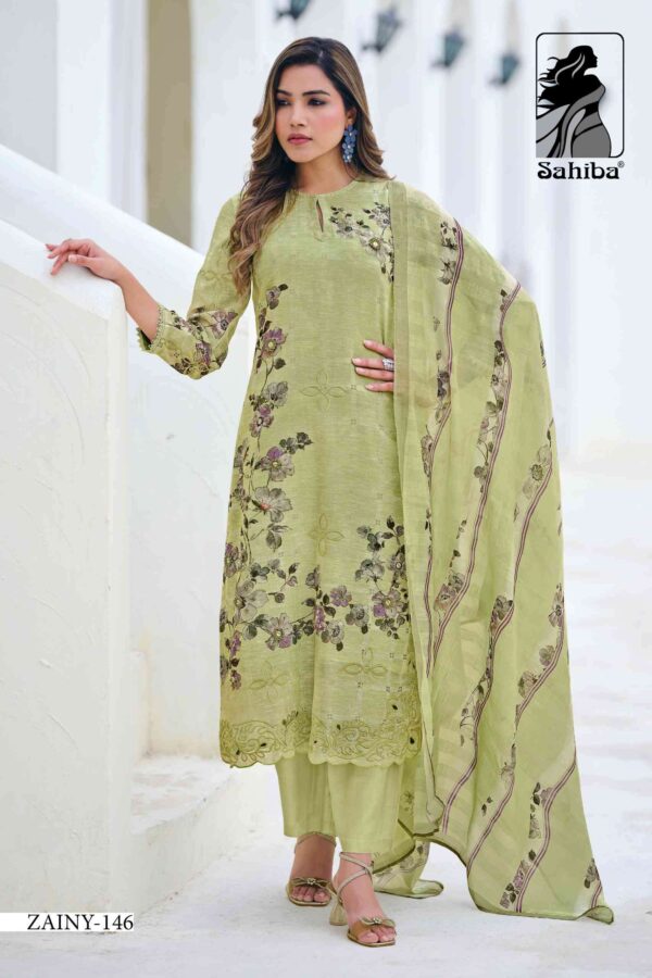 My Fashion Road Sahiba Zainy Exclusive Pure Linen Salwar Suit  – 146