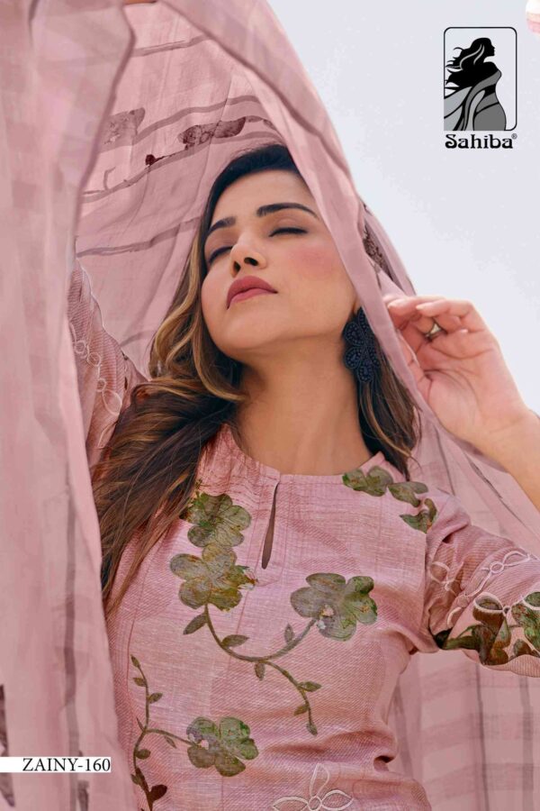 My Fashion Road Sahiba Zainy Exclusive Pure Linen Salwar Suit  – 160