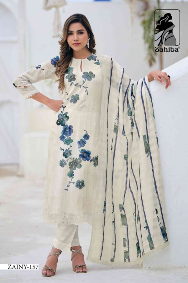 My Fashion Road Sahiba Zainy Exclusive Pure Linen Salwar Suit  – 157