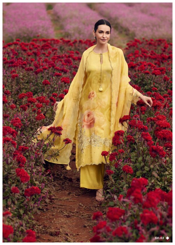 My Fashion Road Varsha Sunkissed Vibes Designer Organza Salwar Suit | SV – 03