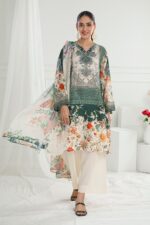 My Fashion Road Gul Ahmed The Floral World Lawn Unstitched Collection 2025 | C-52006