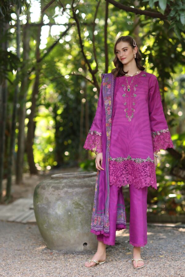 My Fashion Road Noor Luxe Printedkari by Saadia Aasad Lawn Collection 2025 | D1-A