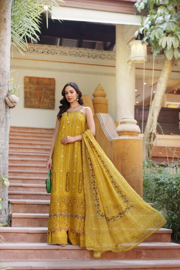 My Fashion Road Noor Luxury Laserkaari by Saadia Aasad Lawn Collection 2025 | D5-A