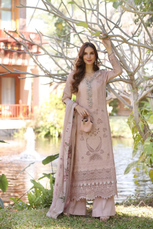 My Fashion Road Noor Luxury Laserkaari by Saadia Aasad Lawn Collection 2025 | D6-B