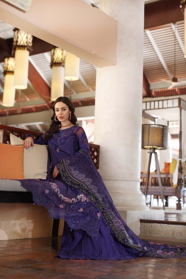 My Fashion Road Noor Luxury Laserkaari by Saadia Aasad Lawn Collection 2025 | D4-B
