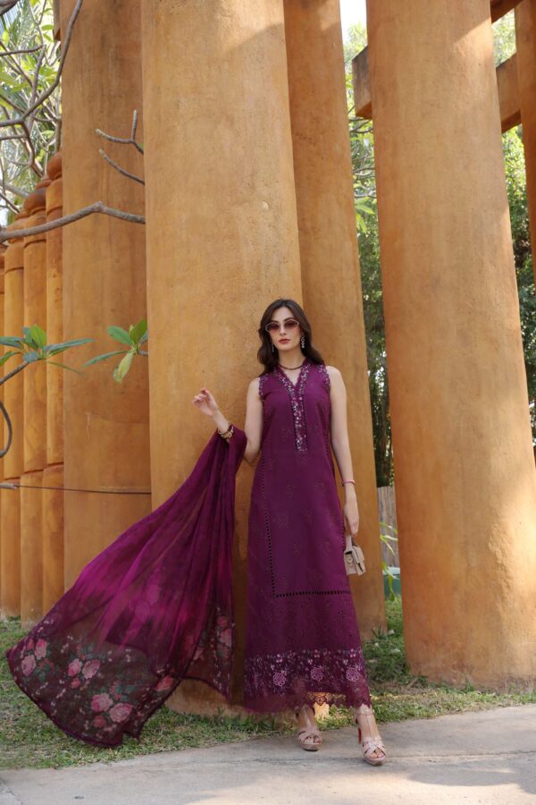 My Fashion Road Noor Luxury Laserkaari by Saadia Aasad Lawn Collection 2025 | D2-A