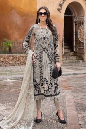 My Fashion Road MARIA B Luxury Unstitched Lawn Collection 2025 | D-2510-B