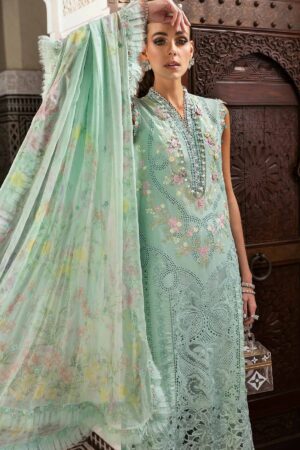 My Fashion Road MARIA B Luxury Unstitched Lawn Collection 2025 | D-2514-A IQ (GZ-401)