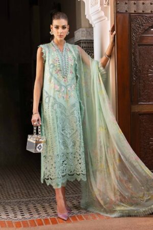 My Fashion Road MARIA B Luxury Unstitched Lawn Collection 2025 | D-2514-A IQ (GZ-401)