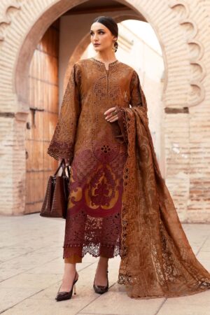 My Fashion Road MARIA B Luxury Unstitched Lawn Collection 2025 | D-2501-B