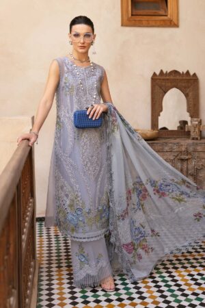 My Fashion Road MARIA B Luxury Unstitched Lawn Collection 2025 | D-2509-B IQ (GZ-402)