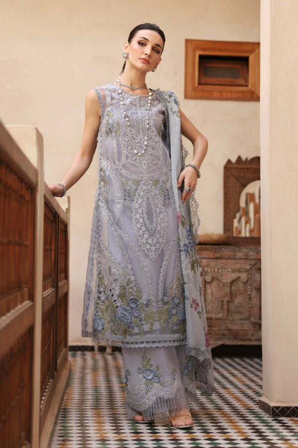 My Fashion Road MARIA B Luxury Unstitched Lawn Collection 2025 | D-2509-B IQ (GZ-402)