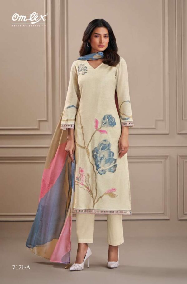 My Fashion Road Omtex Surmai Cotton Silk Jacquard Fancy Suit | 7171 – A