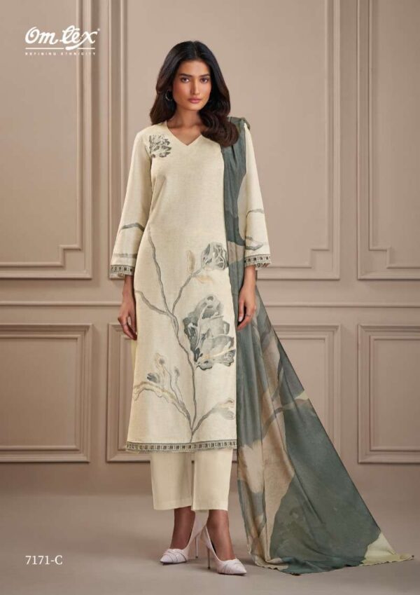 My Fashion Road Omtex Surmai Cotton Silk Jacquard Fancy Suit | 7171 – C