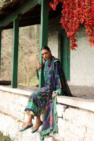 My Fashion Road Zaha Luxury Lawn Unstitched Suits 2025 | ZL25-06 B