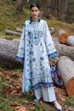 My Fashion Road Zaha Luxury Lawn Unstitched Suits 2025 | ZL25-11 A