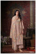 My Fashion Road Ganga Fashion Cora Fancy Work Cotton Linen Suit| S3405 – D