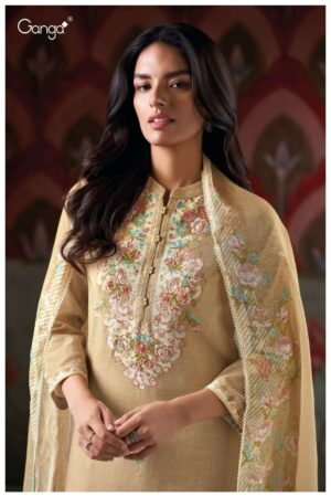 My Fashion Road Ganga Fashion Elishea Designer Cotton Linen Salwar Suit | S3411 – B