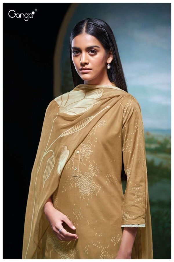 My Fashion Road Ganga Fashion Lexi Printed Cotton Fancy Cotton Suit | S3374 – A