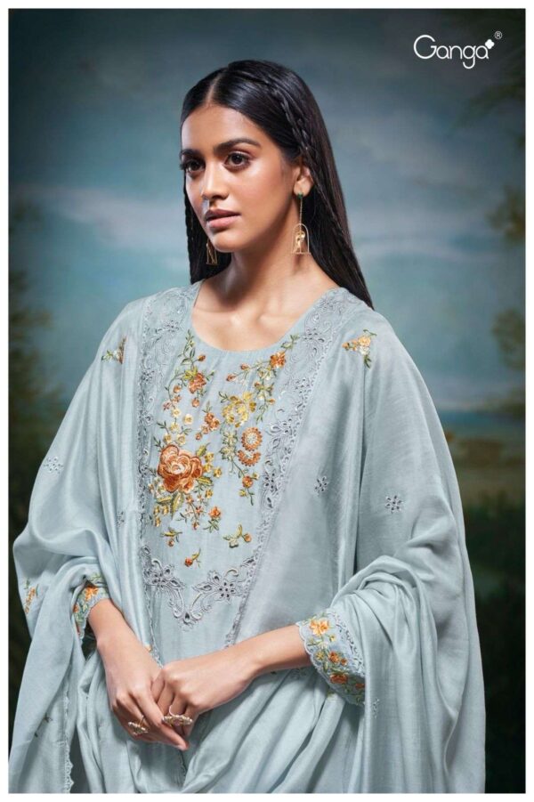My Fashion Road Ganga Fashion Nithi Pure Bemberg Silk Exclusive Suit | S3288 – B