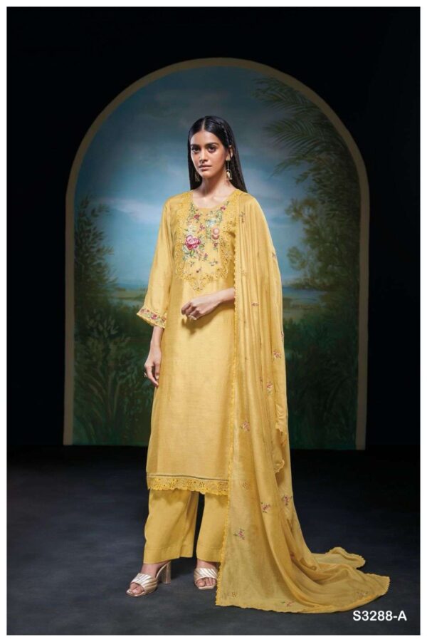 My Fashion Road Ganga Fashion Nithi Pure Bemberg Silk Exclusive Suit | S3288 – A