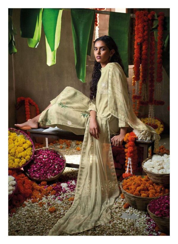 My Fashion Road Ganga Fashion Papillon Printed Cotton Linen Suit | C2242
