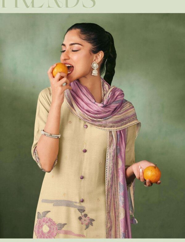 My Fashion Road Jay Vijay Aamras Designer Work Muslin Jacquard ladies Suit | 9944