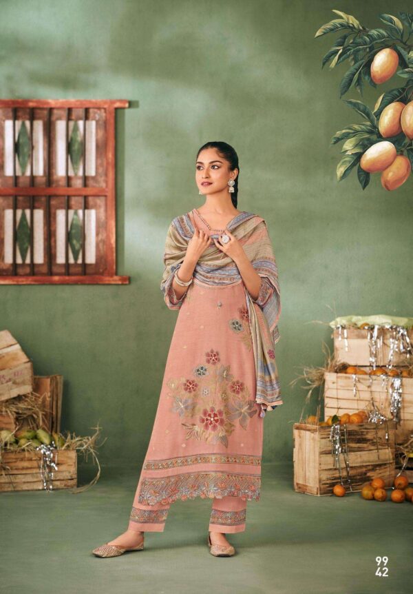 My Fashion Road Jay Vijay Aamras Designer Work Muslin Jacquard ladies Suit | 9942