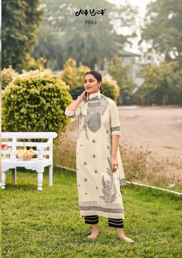 My Fashion Road Jay Vijay Nimbu Paani Cotton Jacquard Fancy Suit | 9866